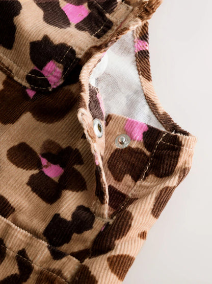 |Girl| Conjunto De Macacão Com Blusa e Meia-Calça Estampados De Animais (3 meses a 7 anos)