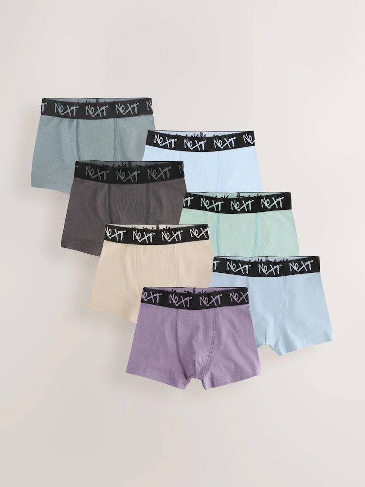 |BigBoy| Pacote Com 7 Shorts Mineral Multi Com Cós Azul Marinho (2 a 16 anos)