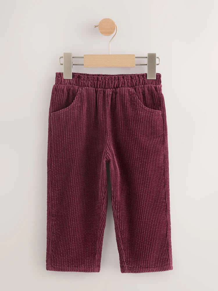 |Girl| Calças De Veludo Roxo Ameixa (3 meses a 7 anos)