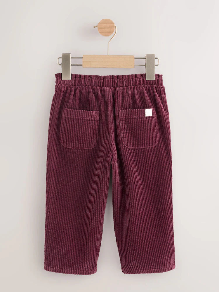 |Girl| Calças De Veludo Roxo Ameixa (3 meses a 7 anos)