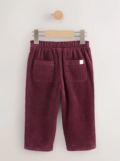 |Girl| Calças De Veludo Roxo Ameixa (3 meses a 7 anos)