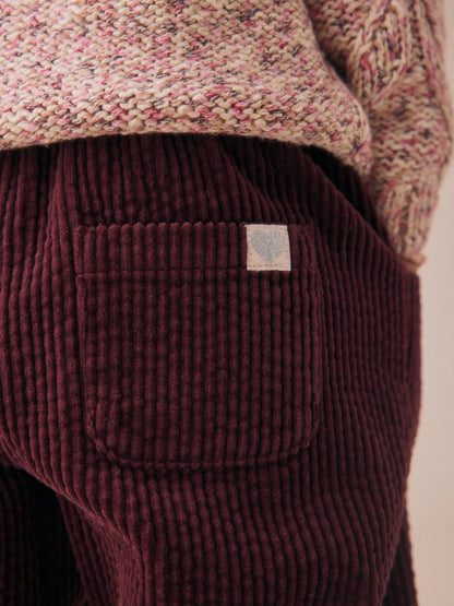 |Girl| Calças De Veludo Roxo Ameixa (3 meses a 7 anos)