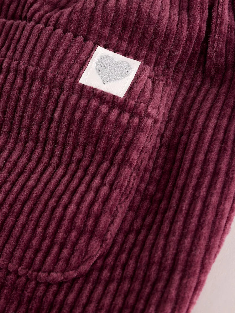 |Girl| Calças De Veludo Roxo Ameixa (3 meses a 7 anos)