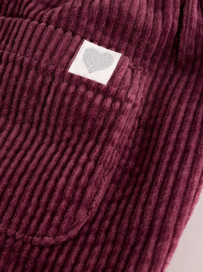 |Girl| Calças De Veludo Roxo Ameixa (3 meses a 7 anos)