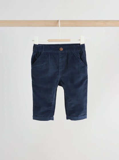 |BabyBoy| Conjunto De Blusa e Calça De Malha Listrada Azul Marinho Para Bebê (0 meses a 2 anos)