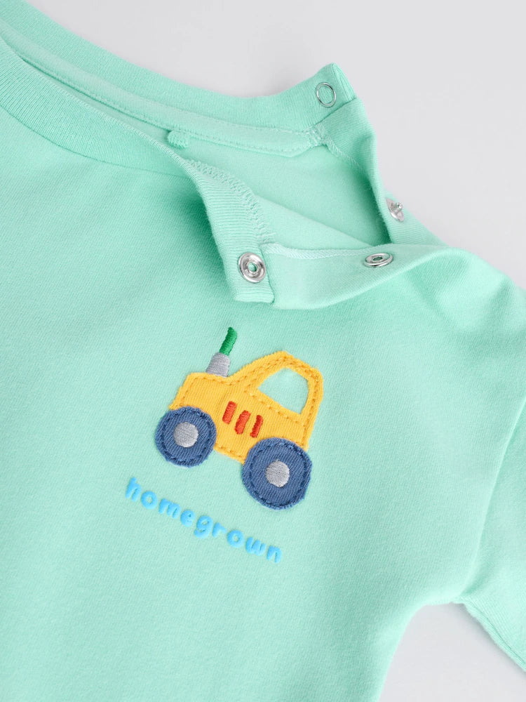 |BabyBoy| Conjunto De 6 Peças De Blusas e Leggings Bright Farm Para Bebês (0 meses a 3 anos)