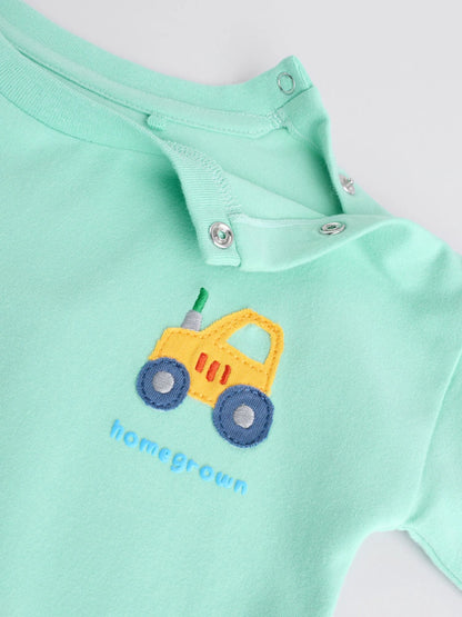 |BabyBoy| Conjunto De 6 Peças De Blusas e Leggings Bright Farm Para Bebês (0 meses a 3 anos)