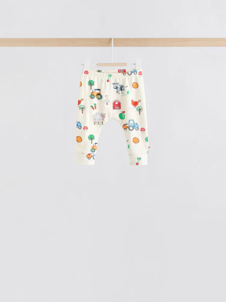 |BabyBoy| Conjunto De 6 Peças De Blusas e Leggings Bright Farm Para Bebês (0 meses a 3 anos)