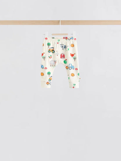 |BabyBoy| Conjunto De 6 Peças De Blusas e Leggings Bright Farm Para Bebês (0 meses a 3 anos)