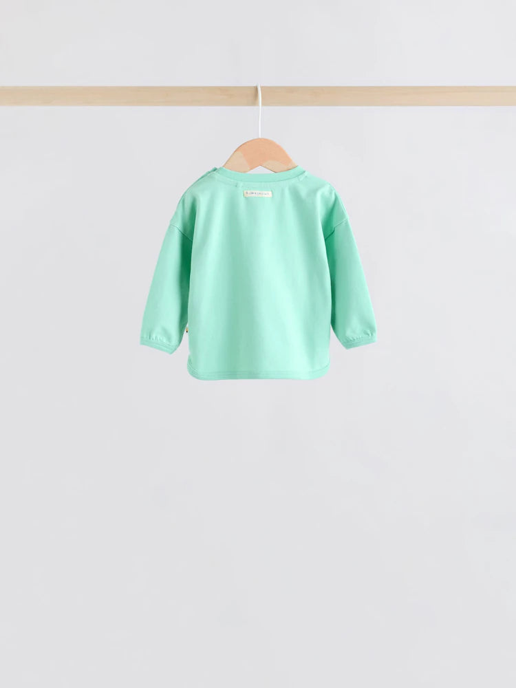 |BabyBoy| Conjunto De 6 Peças De Blusas e Leggings Bright Farm Para Bebês (0 meses a 3 anos)