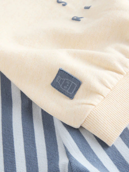 |BabyBoy| Conjunto De Blusa e Leggings Azul Para Bebê (0-18 meses)