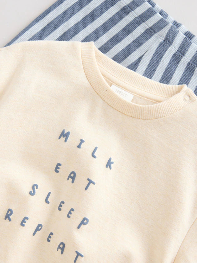 |BabyBoy| Conjunto De Blusa e Leggings Azul Para Bebê (0-18 meses)