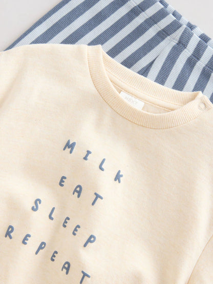 |BabyBoy| Conjunto De Blusa e Leggings Azul Para Bebê (0-18 meses)