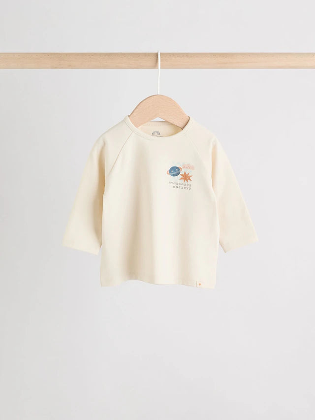 |BabyBoy| Conjunto De 2 Peças De Blusa e Leggings Blue Space Baby (0 meses a 3 anos)