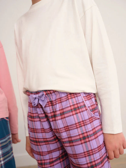 |BigGirl| Calças De Pijama Xadrez Verde/Rosa, Pacote com 2 (3-16 anos)