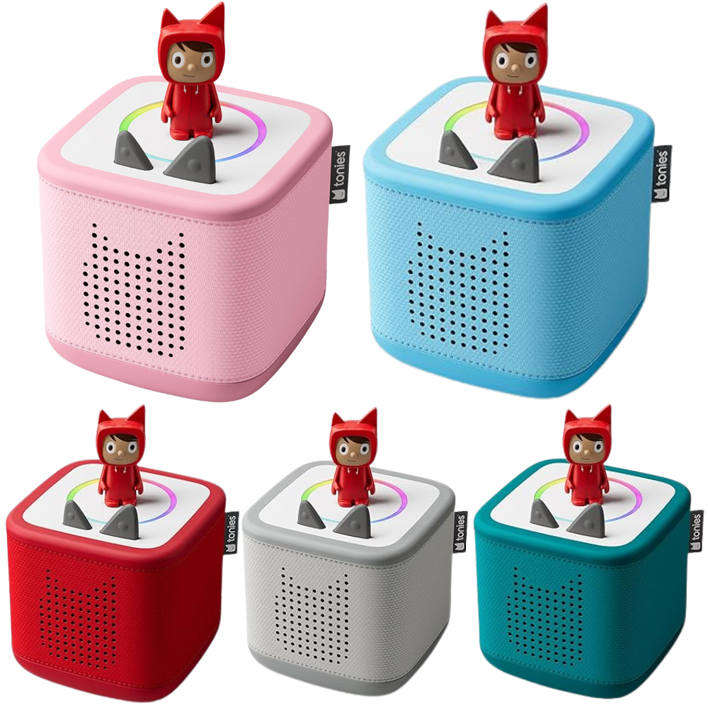 Conjunto inicial Toniebox 2 rosa-nuvem com Tonie Rubie criativo