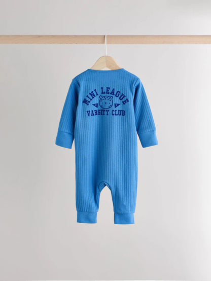 |BabyBoy| Multi Baby Two Way Zip Footless 100% Algodão Sleepsuits 3 Unidades (0 meses a 3 anos) (0 meses a 3 anos)