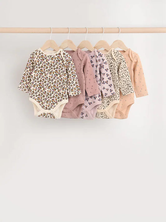 |BabyGirl| Pacote De 5 Macacões Neutros Para Bebê 100% Algodão