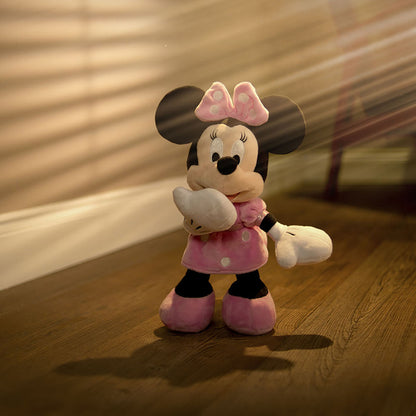 Disney Pelúcia Classic Minnie Mouse 25 cm | Brinquedo de pelúcia macio e fofinho | Vestido rosa de bolinhas | Presente para crianças e fãs
