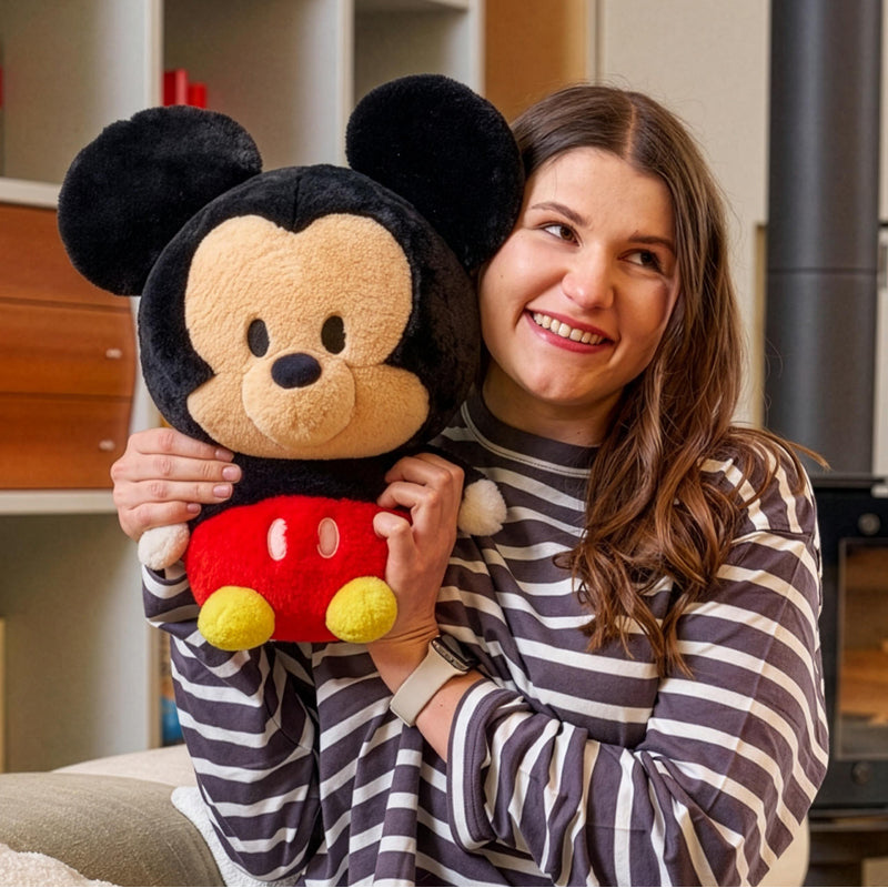 Disney Pelúcia Huggables Mickey Mouse 35 cm, supermacia e aconchegante para abraçar e brincar