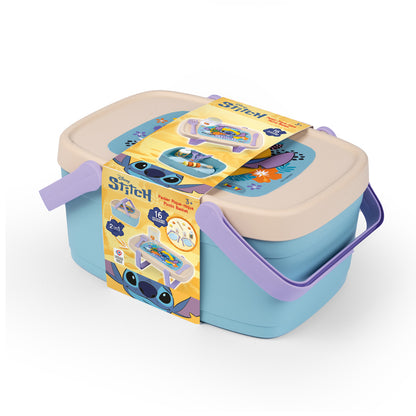 Disney Cesta de Piquenique 2 em 1 Stitch Smoby Mesa de Brincar de Faz de Conta com 16 Acessórios
