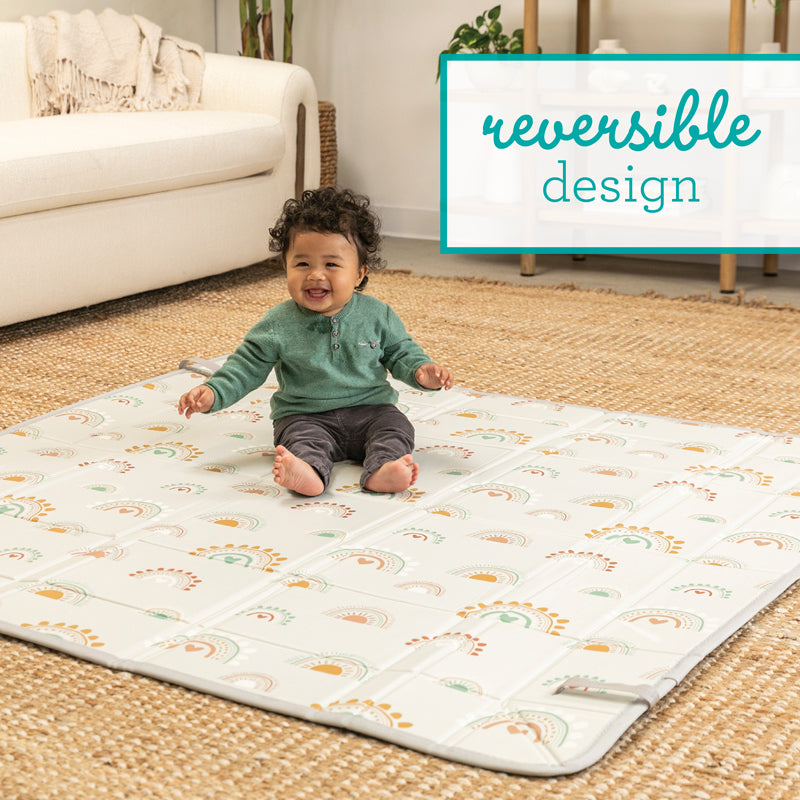 Infantino Tapete de espuma dobrável Cacto e arco-íris