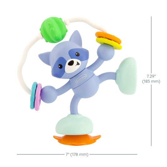 Infantino Cadeira alta Stick & Spin Pal Raccoon