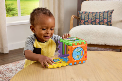 Leap Frog Cubo de atividades 6 em 1 Snap & Learn™ com anéis giratórios, painel deslizante e espelho de autodescoberta.