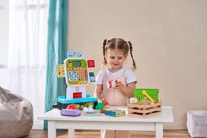 Caixa Registradora LeapFrog Scan & Learn – Supermercado de Brinquedo com Scanner, 30 Botões Educativos e Acessórios