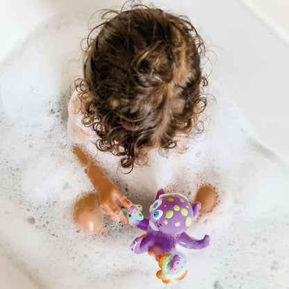 Nuby Brinquedo de Banho Polvo Flutuante com Argolas | Jogo Aquático Divertido para Bebês e Crianças | Brinquedo para a Hora do Banho