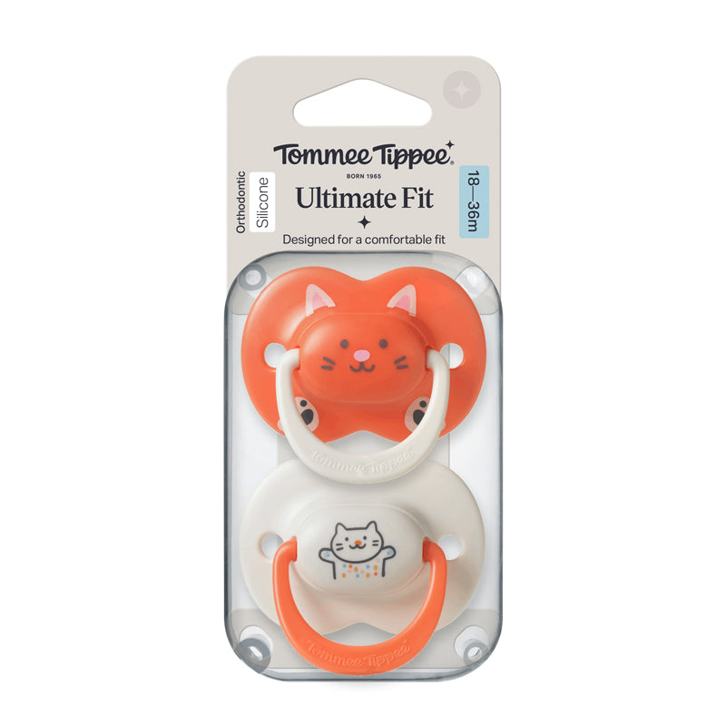 Tommee Tippee Chupeta Ultimate Fit para meninas de 18 a 36 meses (pacote com 2)