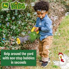 Soprador de folhas e refil Tomy John Deere Bubble