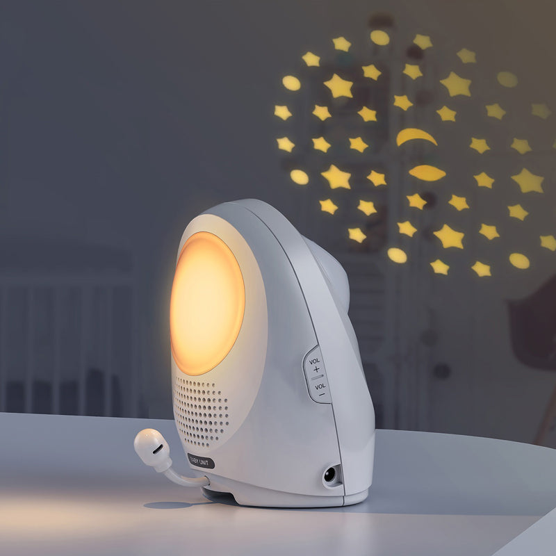 VTech Monitor de áudio digital com luz noturna e projeção.