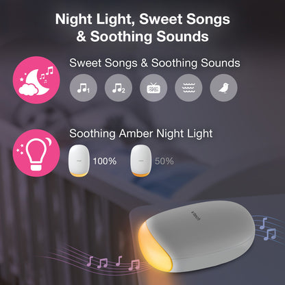 VTech Cadeira de balanço V-Hush com 3 níveis de movimento de balanço e temporizador de desligamento automático.