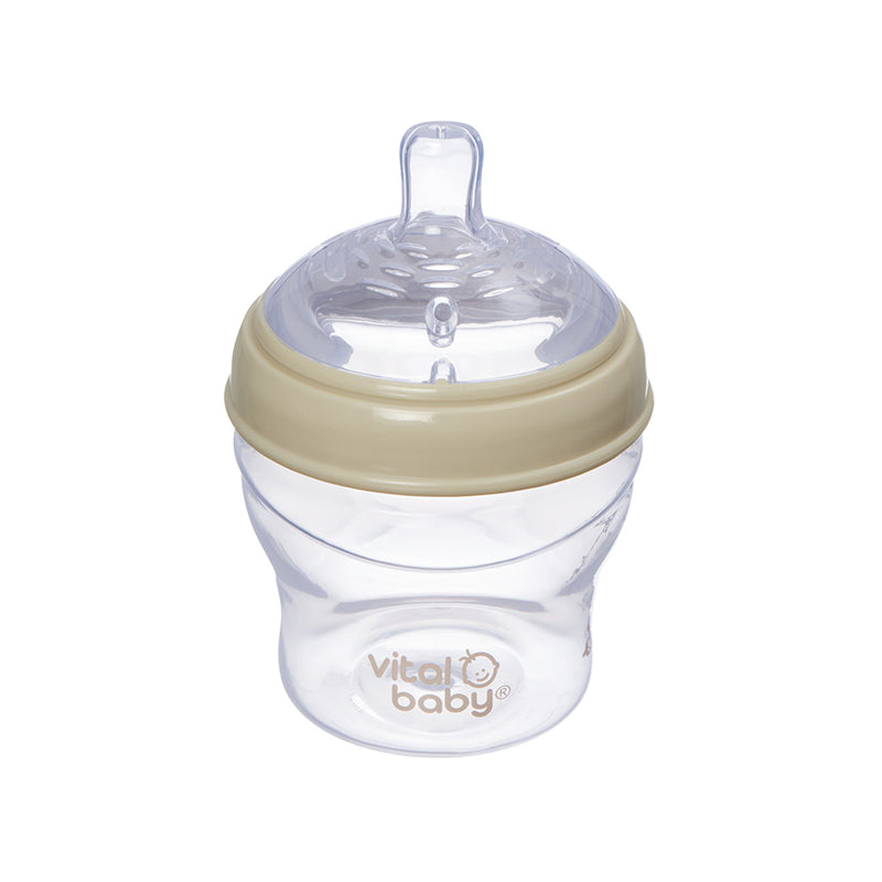 Vital Baby Mamadeira Nurture com design semelhante ao seio materno, 150ml, pacote com 2 unidades.