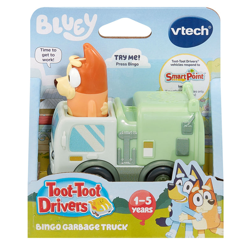 VTech Caminhão de Lixo Bingo Toot-Toot Drivers® – Luzes, Música, Sons e SmartPoint™