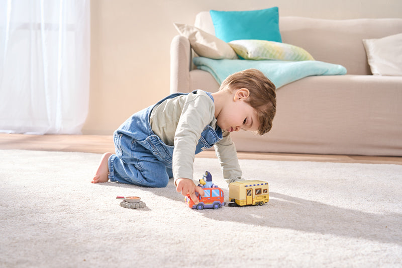 Brinquedo VTech Toot-Toot Drivers – Carro da Família Bluey e Trailer (com Som e Luzes) – Para 1 a 5 Anos