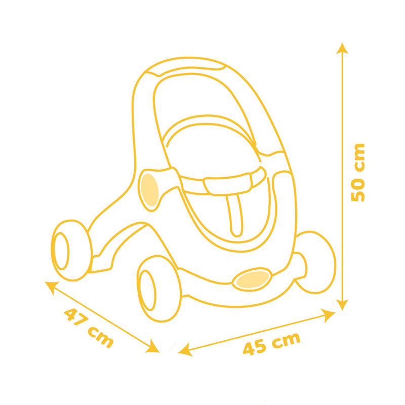 Winnie The Pooh Andador 3 em 1 the Pooh com Pelúcia, Carrinho de Boneca e Assento Removível, Assento Giratório Ajustável, Sistema de Freio nas Rodas, Auxílio para Caminhada, 12+ Meses