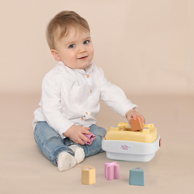 Winnie the Pooh Cesta de Encaixe de Formas Smoby Little Disney – Brinquedo Educativo para Bebês (8 Formas e Cores, Estimula a Motricidade Fina, 12m+)