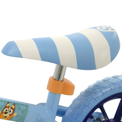 Bluey Bicicleta de Equilíbrio de 12 polegadas com rodas de LED – Estrutura de aço, pneus à prova de furos e altura do assento ajustável