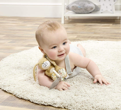 Guess O quanto eu te amo, meu pequeno castanho-avermelhado, com mordedor de silicone.