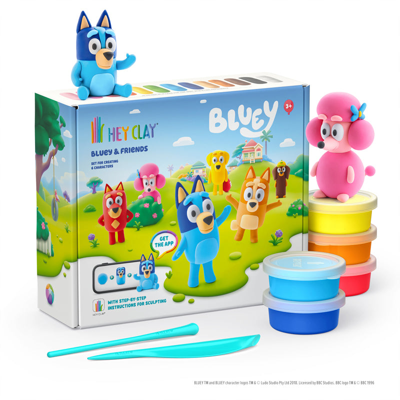 Conjunto grande de 15 latas Hey Clay Bluey