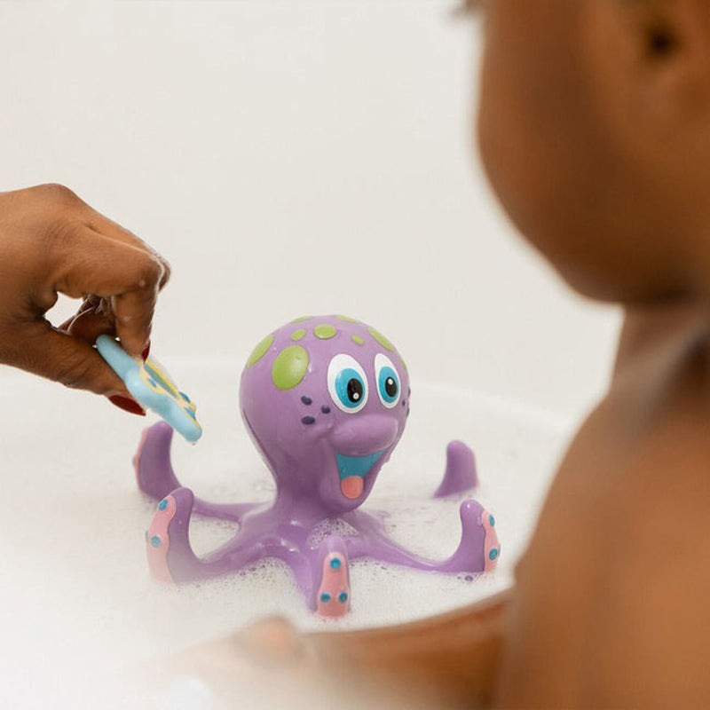 Nuby Brinquedo de Banho Polvo Flutuante com Argolas | Jogo Aquático Divertido para Bebês e Crianças | Brinquedo para a Hora do Banho