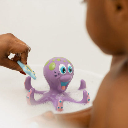 Nuby Brinquedo de Banho Polvo Flutuante com Argolas | Jogo Aquático Divertido para Bebês e Crianças | Brinquedo para a Hora do Banho