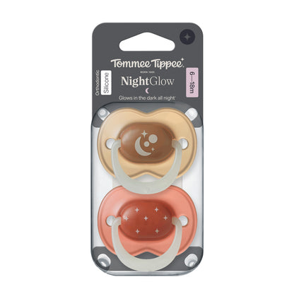 Tommee Tippee Chupeta Night Glow para bebês de 6 a 18 meses (2 unidades)