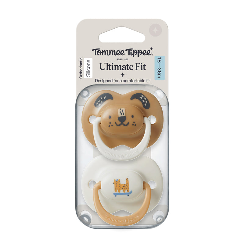 Tommee Tippee Chupeta Ultimate Fit para menino (18-36 meses) - Pacote com 2 unidades