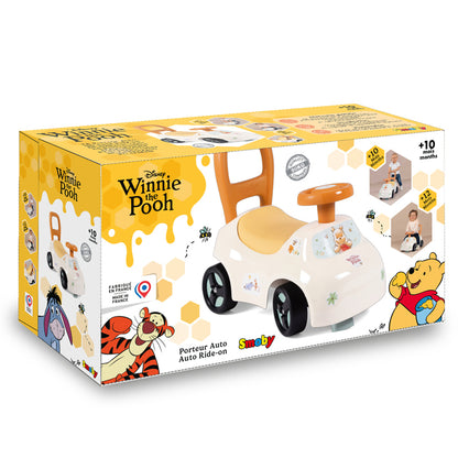 Winnie The Pooh Andador e Carrinho de Passeio 2 em 1 Smoby Disney – Com Encosto e Porta-objetos – Fabricado na França