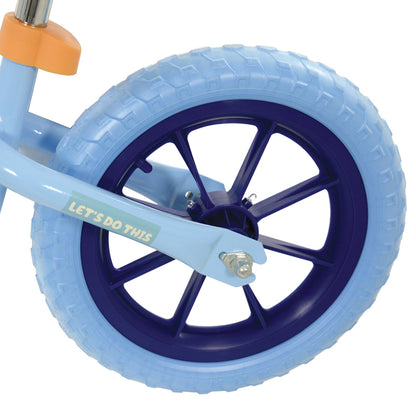 Bluey Bicicleta de Equilíbrio de 12 polegadas com rodas de LED – Estrutura de aço, pneus à prova de furos e altura do assento ajustável