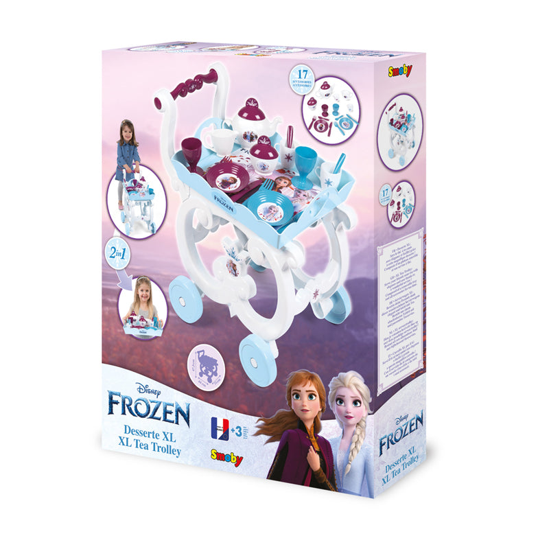 Disney Frozen Conjunto de Carrinho de Chá (Tamanho XL) – Brinquedo de Faz de Conta com Acessórios para a Hora do Chá