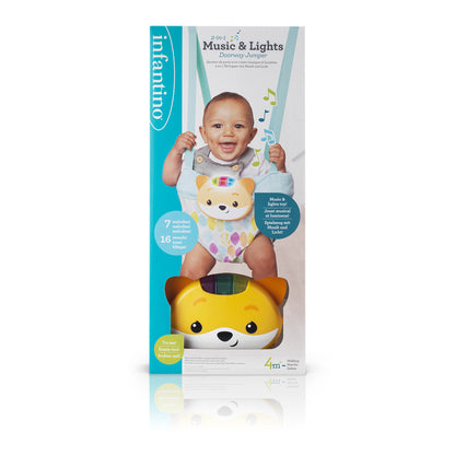 Infantino Jumper de porta com música e luzes 2 em 1